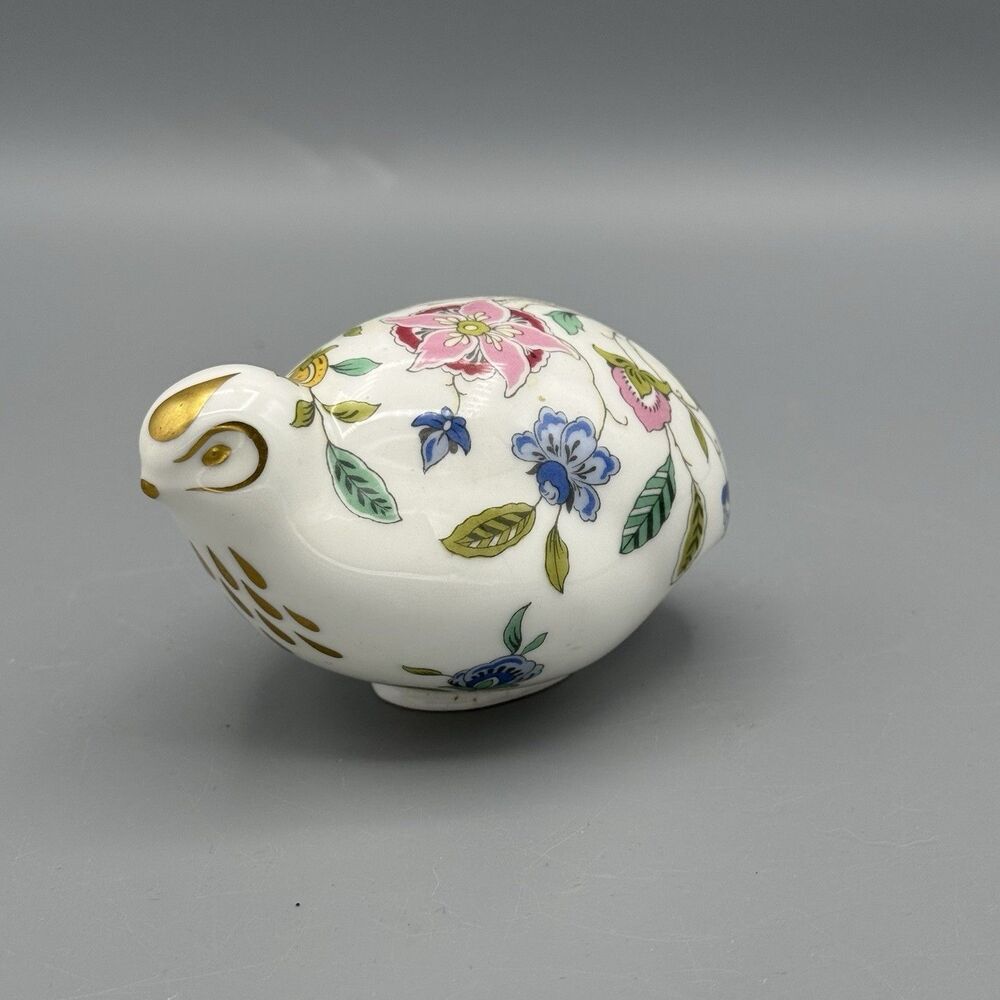 Vintage Haddon Hall Minton Fine Bone China Quail Figurine Paperweight 4" L